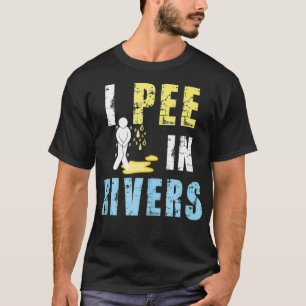 Camiseta Eu Choro Em Rios Engraçado Acampamento De Verão