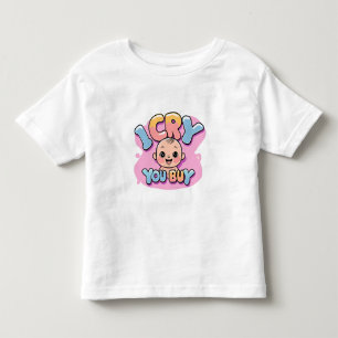 Camiseta Eu Choro Você Compra Citação Divertida do Bebê Che