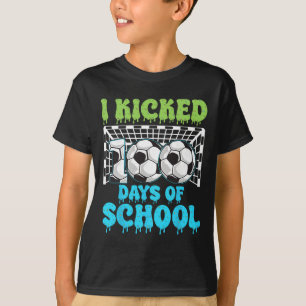 Camiseta Eu Chutei 100 Dias De Escola Futebol Meninos Diver