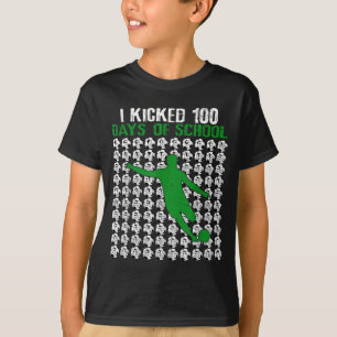 Camiseta Eu Chutei 100 Dias De Escolinha De Futebol 100º Di