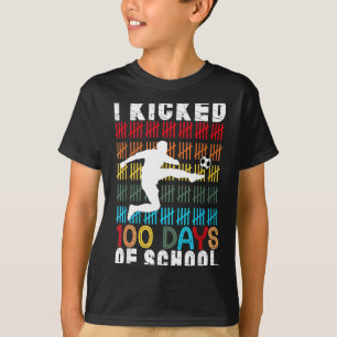 Camiseta Eu Chutei 100 Dias De Escolinha De Futebol 100º Di