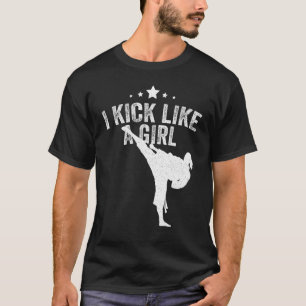 Camiseta Eu Chuto Como Uma Garota Karate Kickboxing Girl