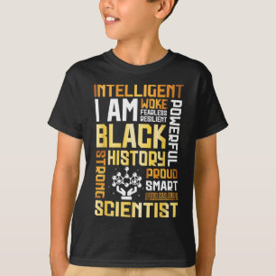 Camiseta Eu Cientista Orgulhoso Histórico Negro Inteligente