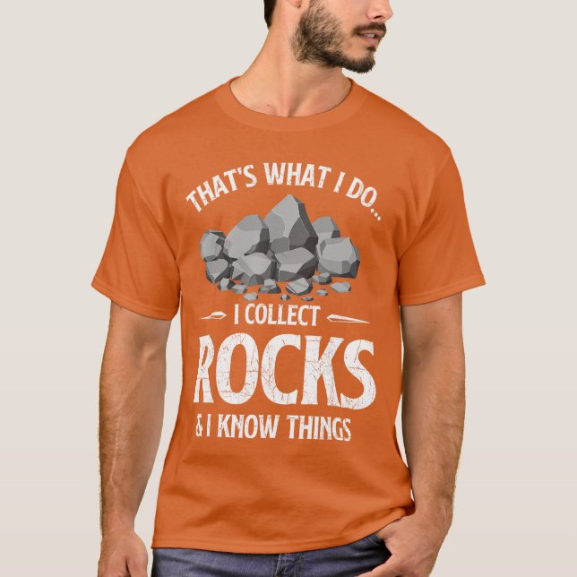 Camiseta Eu Coleciono Rochas Eu Sei Coletor de Rochas Geodo (Frente)