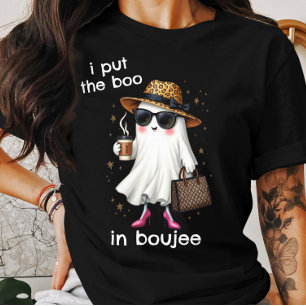 Camiseta Eu Coloco o Boo em Boujee Ghost Coquette Halloween