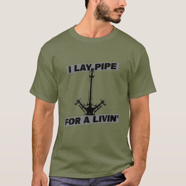 Camiseta EU COLOCO PIPE PARA A VIDA| Encanador Ou Pipelaia  (Frente)