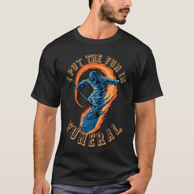 Camiseta Eu Coloquei A Diversão No Funeral Funeral Heart Dr (Frente)