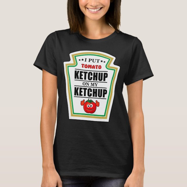 Camiseta Eu Coloquei Ketchup no meu Halloween de Tomate de  (Frente)