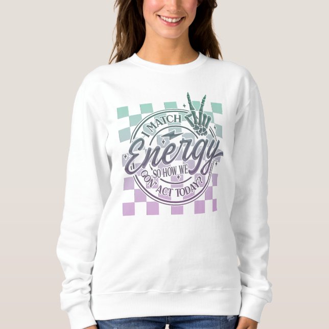 Camiseta Eu combino energia, sinal de paz, Design controlad (Frente)