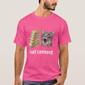 Camiseta Eu Comi Cimento Amaldiçoado Gato Engraçado Piada E