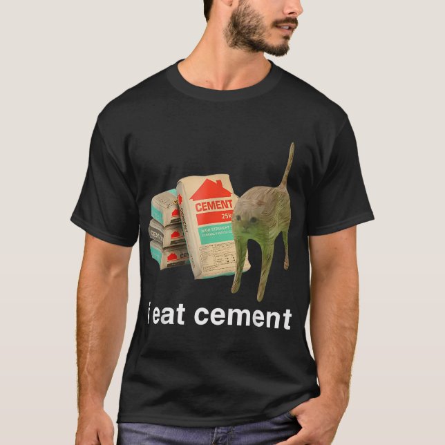 Camiseta Eu Comi Cimento Amaldiçoado Que Gato Engraçado Que (Frente)