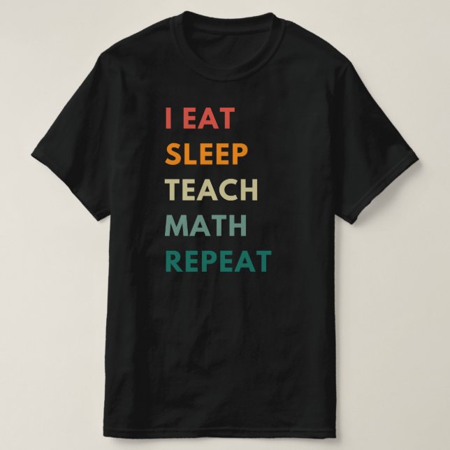 Camiseta Eu Comi Repetições De Matemática Do Sono | Engraça (Frente do Design)