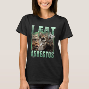 Camiseta Eu Como Amianto Meme de Gato Divertido Faça-Você