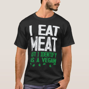 Camiseta Eu Como Carne Mas Me Identifico Como Vegano Vegeta