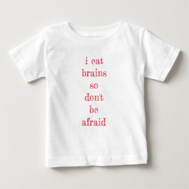 Camiseta eu como cérebros (Frente)