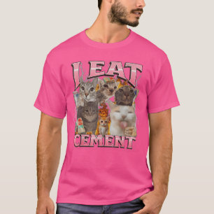 Camiseta Eu Como Cimento Gato Engraçado Meme Memes da Inter