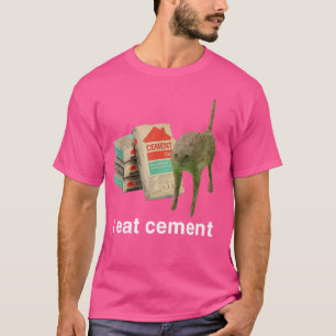 Camiseta Eu Como Cimento Gato Engraçado Ofensivo Impróprio