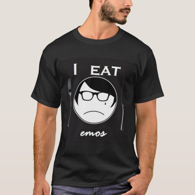 Camiseta Eu como Emos (Frente)