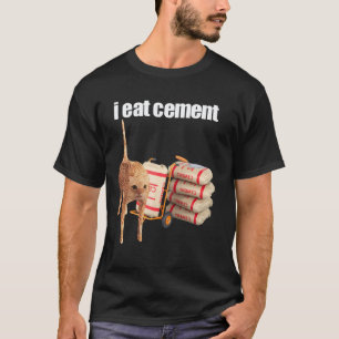 Camiseta Eu Como Gato Maldito De Cimento Engraçado Estranha