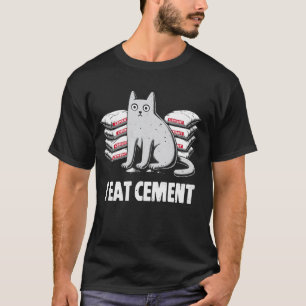 Camiseta Eu Como Gato Maldito de Cimento Meme Piada Humor H