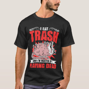 Camiseta Eu Como Lixo Gato de Rua Lixo Animal Gambá