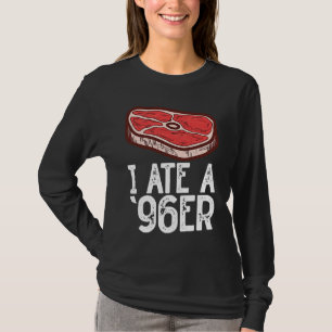 Camiseta Eu Como Um Bife Cru De Vaca '96Er Comida Carne Boi