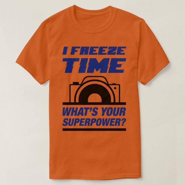 Camiseta Eu congelo tempo (Frente do Design)