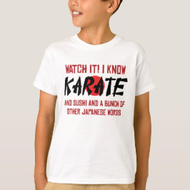 Camiseta Eu Conheço Karate! E Sushi E Outras Palavras Japon