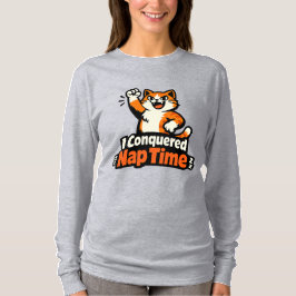 Camiseta Eu Conquistei o Tempo de Cochilo – Gato de Vitória