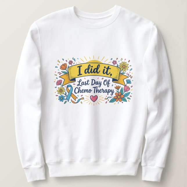Camiseta Eu Consegui – Celebração do Último Dia de Quimiote (Frente do Design)