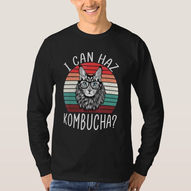 Camiseta Eu Consigo Haz Kombucha Cat Probitic Beber T (Frente)