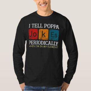 Camiseta eu conto piadas do papai periodicamente elemento v