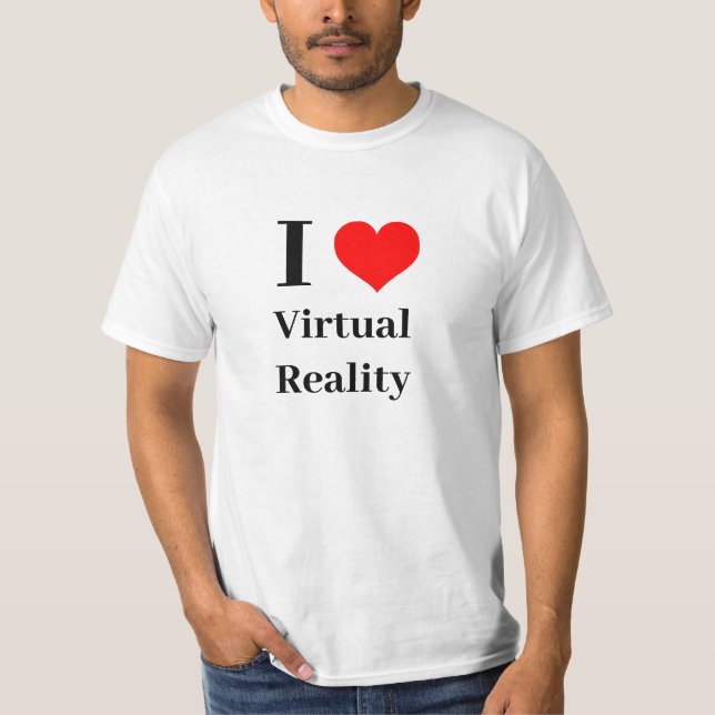 Camiseta Eu coração a realidade virtual (Frente)