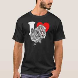 Camiseta Eu Coração A Turquia - Engraçado Eu Amo A Turquia,