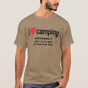 Camiseta Eu Coração Acampando Amor