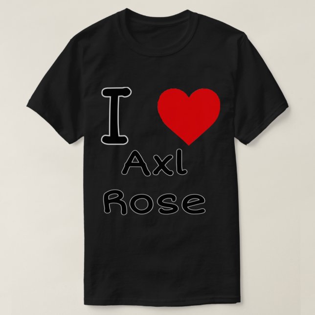 Camiseta Eu coração Axl Rosa Classic T Shirt (Frente do Design)