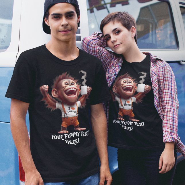 Camiseta Eu coração café (Criador carregado)