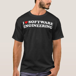 Camiseta Eu coração Engenharia de Software Eu adoro o Softw