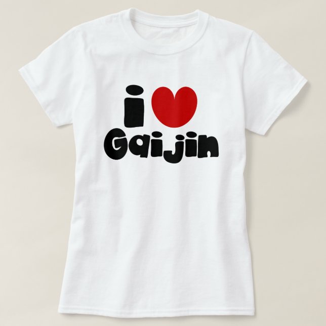 Camiseta Eu coração Gaijin (Frente do Design)