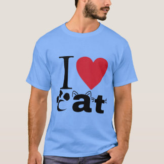 Camiseta Eu coração gato