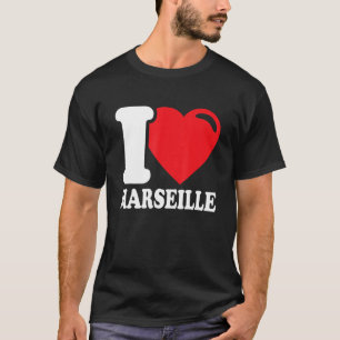 Camiseta Eu Coração Marselha Linda Cidade Marselha Eu Adoro