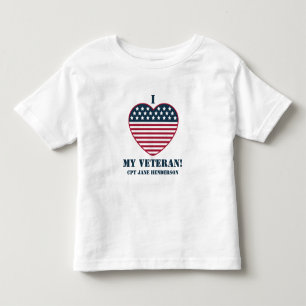 Camiseta "Eu (Coração) Meu Veterano!" Personalizável