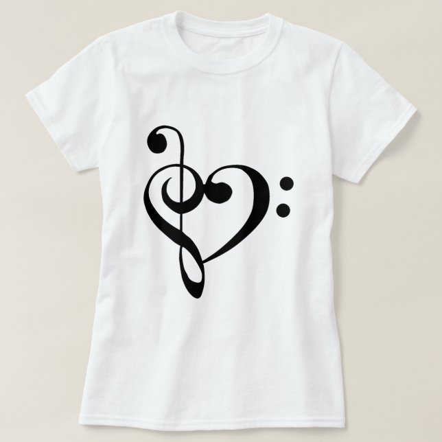 Camiseta Eu coração música (Frente do Design)
