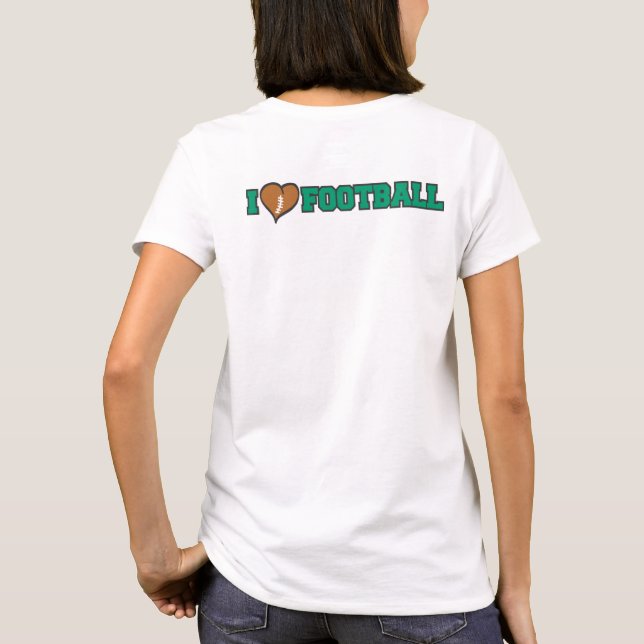 Camiseta Eu coração o amor pelo futebol (Verso)