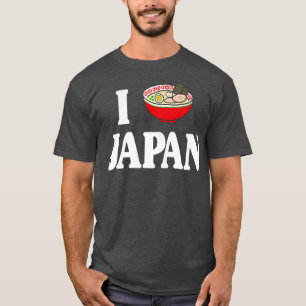 Camiseta Eu coração o Japão Eu adoro Ramen Kawaii Anime Ram