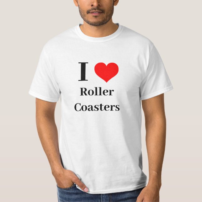 Camiseta Eu coração Portas copos Roller (Frente)