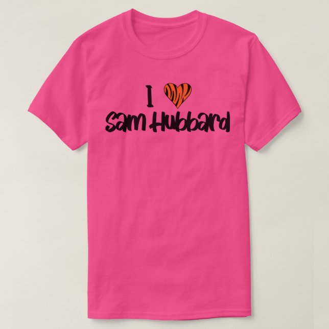 Camiseta Eu coração Sam Hubbard (Frente do Design)