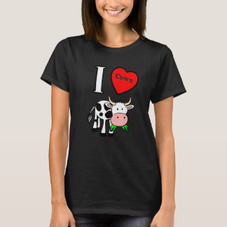 Camiseta Eu coração vacas que amo vacas