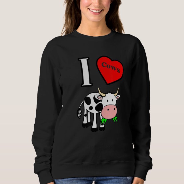 Camiseta Eu coração vacas que amo vacas (Frente)
