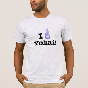 Camiseta Eu coração Yokai! Hitodama Fireball